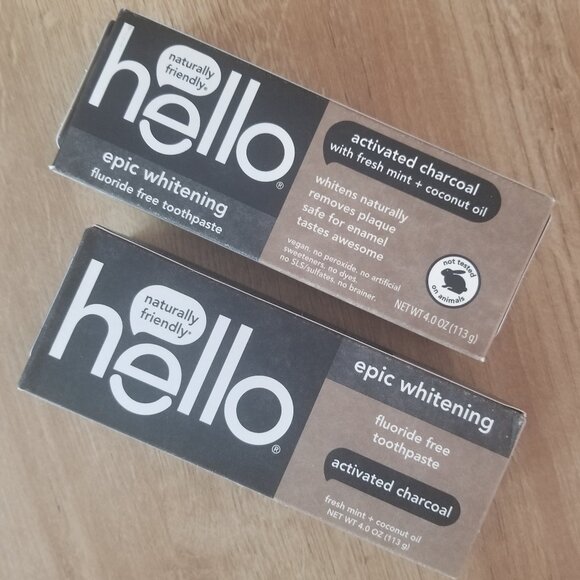 Hello Charcoal Epic Whitening Toothpaste NWTO - Picture 1 of 3